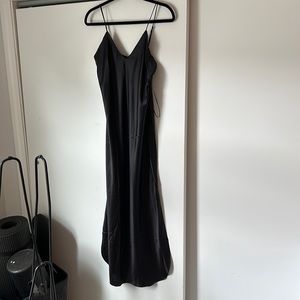 NWT Banana Republic black silk slip dress